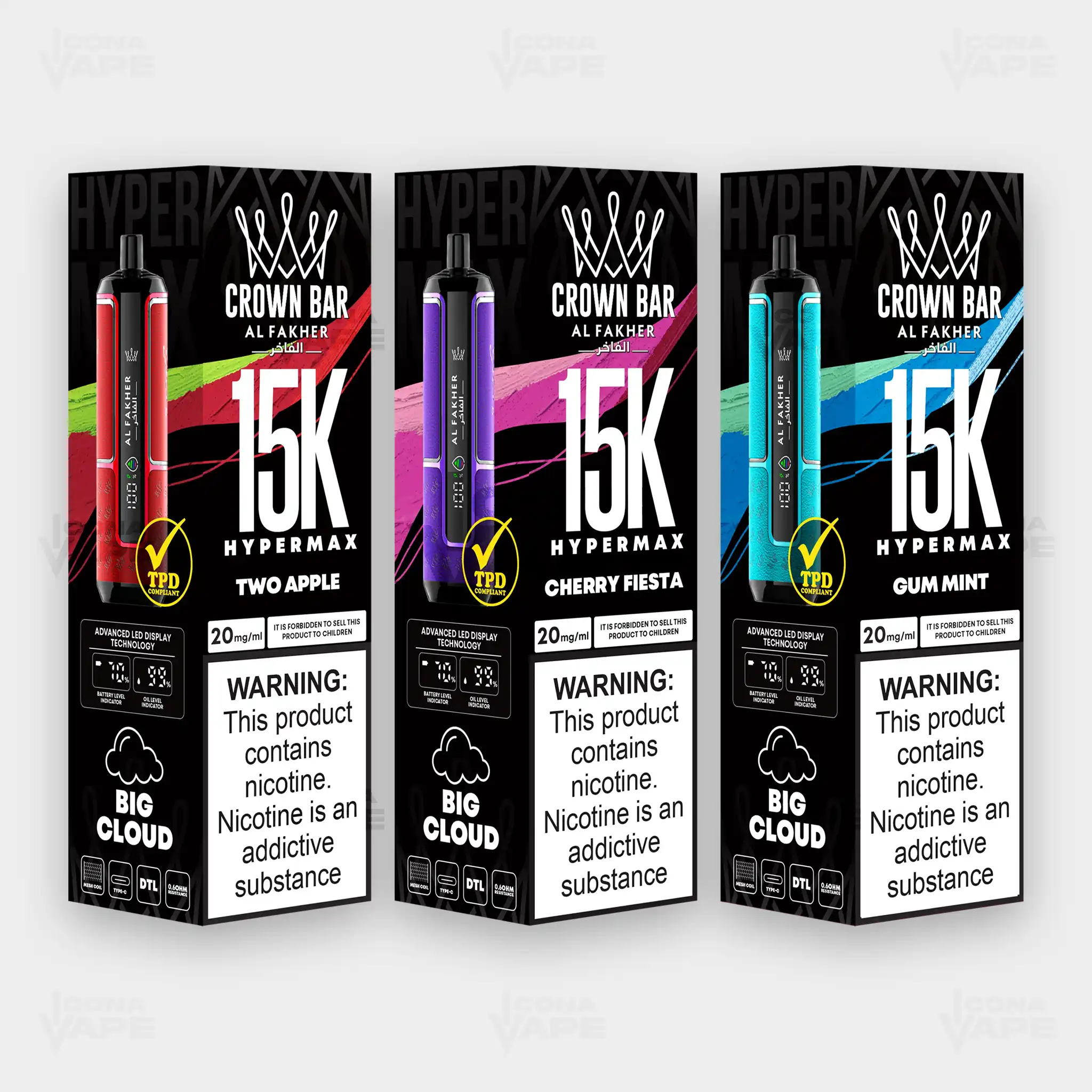 AL FAKHER CROWN BAR 15K HYPER MAX DISPOSABLE VAPE - Image 3