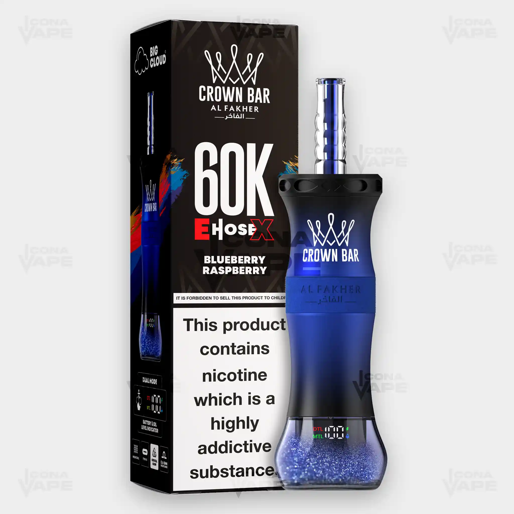 AL FAKHER CROWN BAR 60K E-HOSE X DISPOSABLE VAPE - Image 11