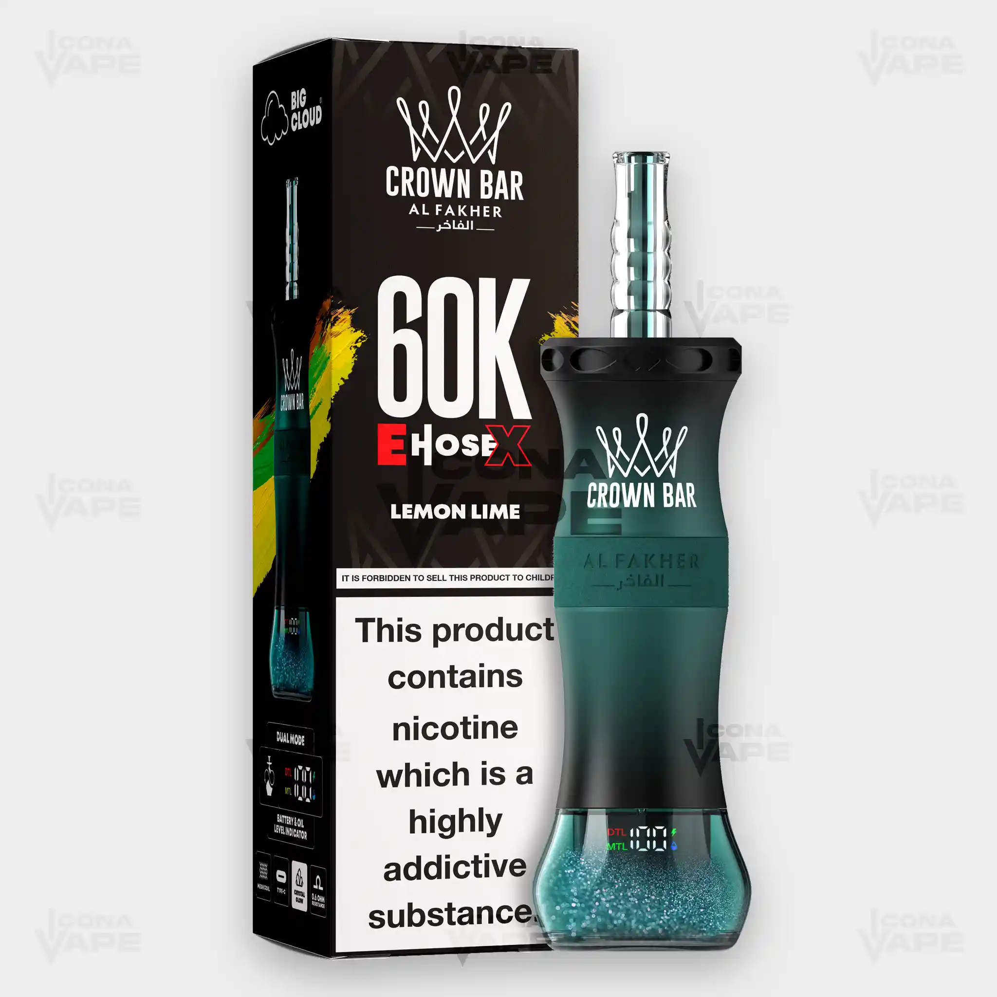 AL FAKHER CROWN BAR 60K E-HOSE X DISPOSABLE VAPE - Image 22