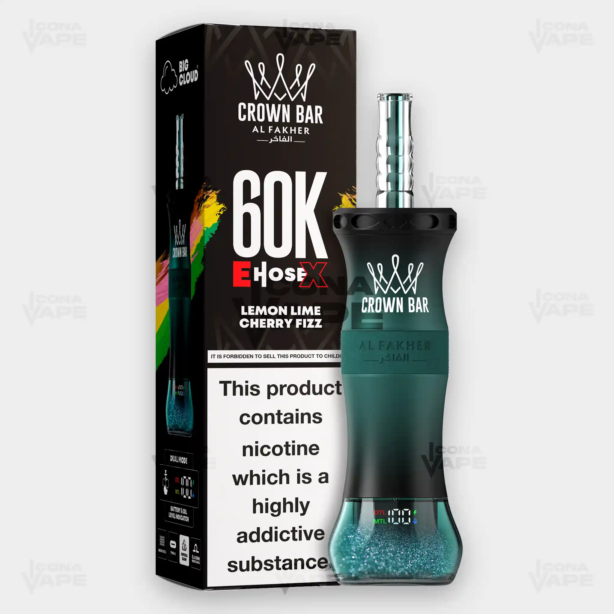 AL FAKHER CROWN BAR 60K E-HOSE X DISPOSABLE VAPE - Image 26