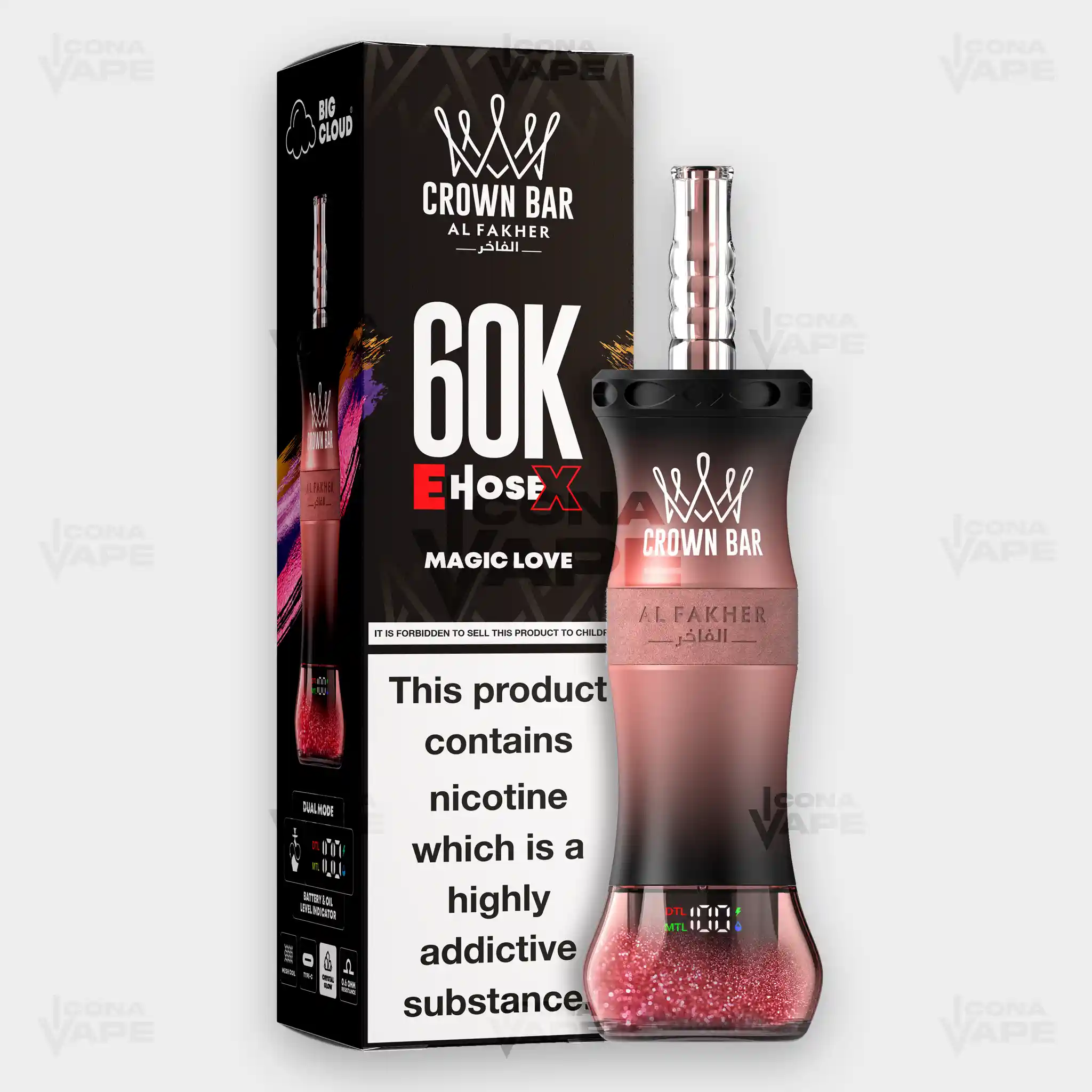 AL FAKHER CROWN BAR 60K E-HOSE X DISPOSABLE VAPE - Image 29