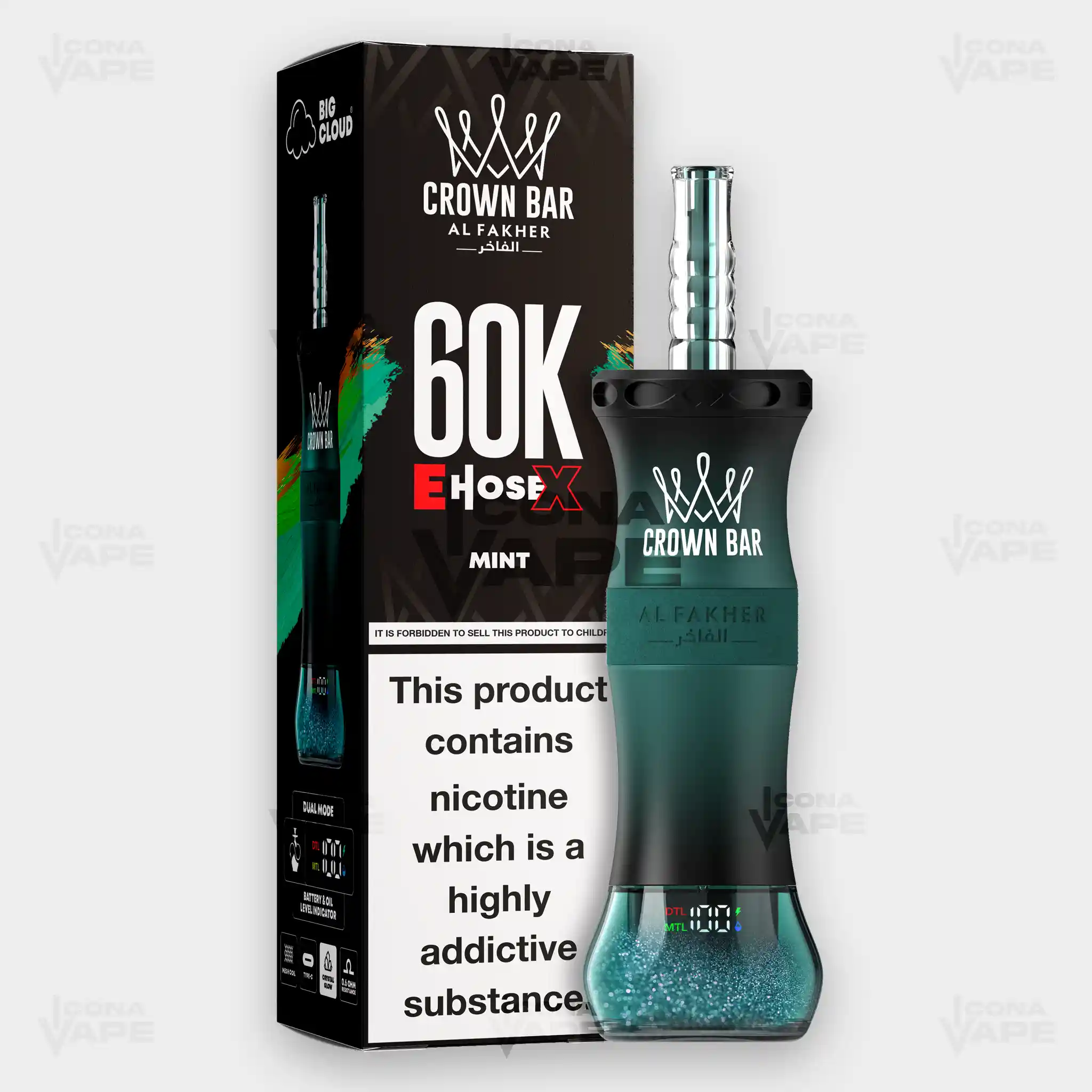 AL FAKHER CROWN BAR 60K E-HOSE X DISPOSABLE VAPE - Image 32