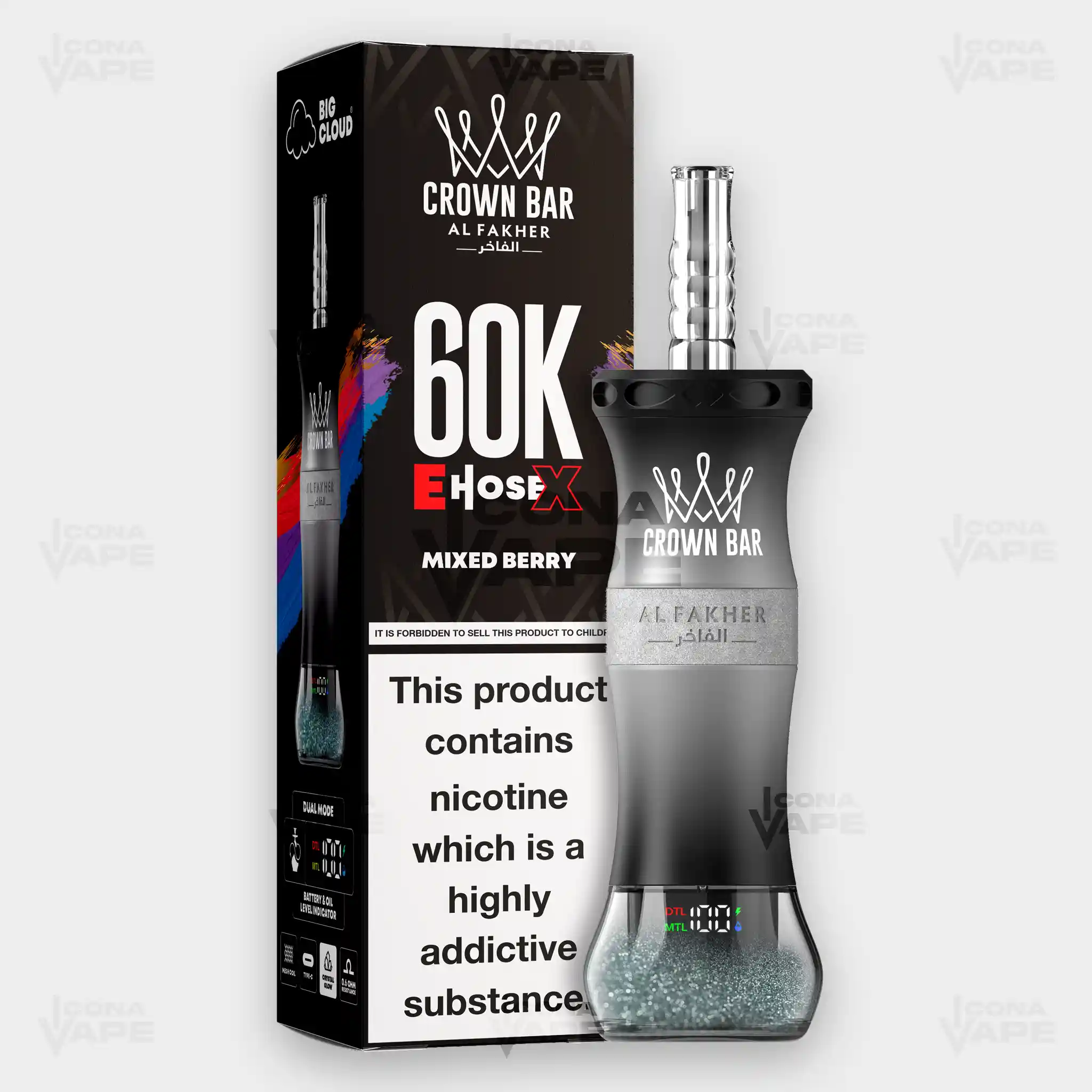 AL FAKHER CROWN BAR 60K E-HOSE X DISPOSABLE VAPE - Image 33