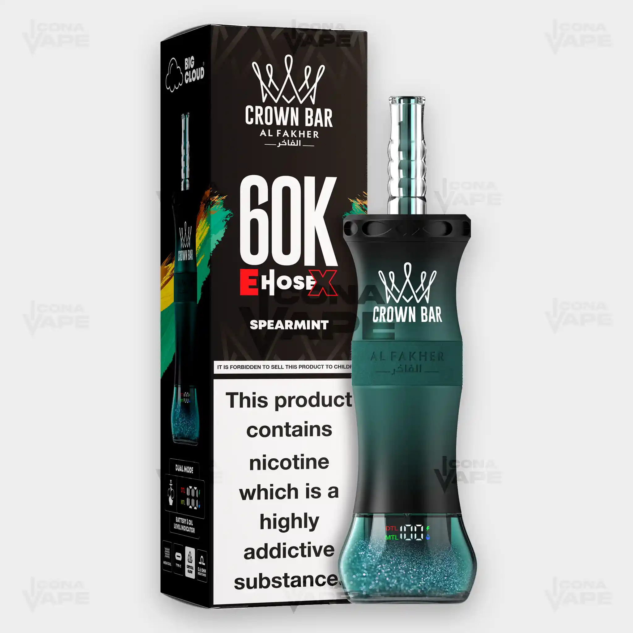 AL FAKHER CROWN BAR 60K E-HOSE X DISPOSABLE VAPE - Image 38