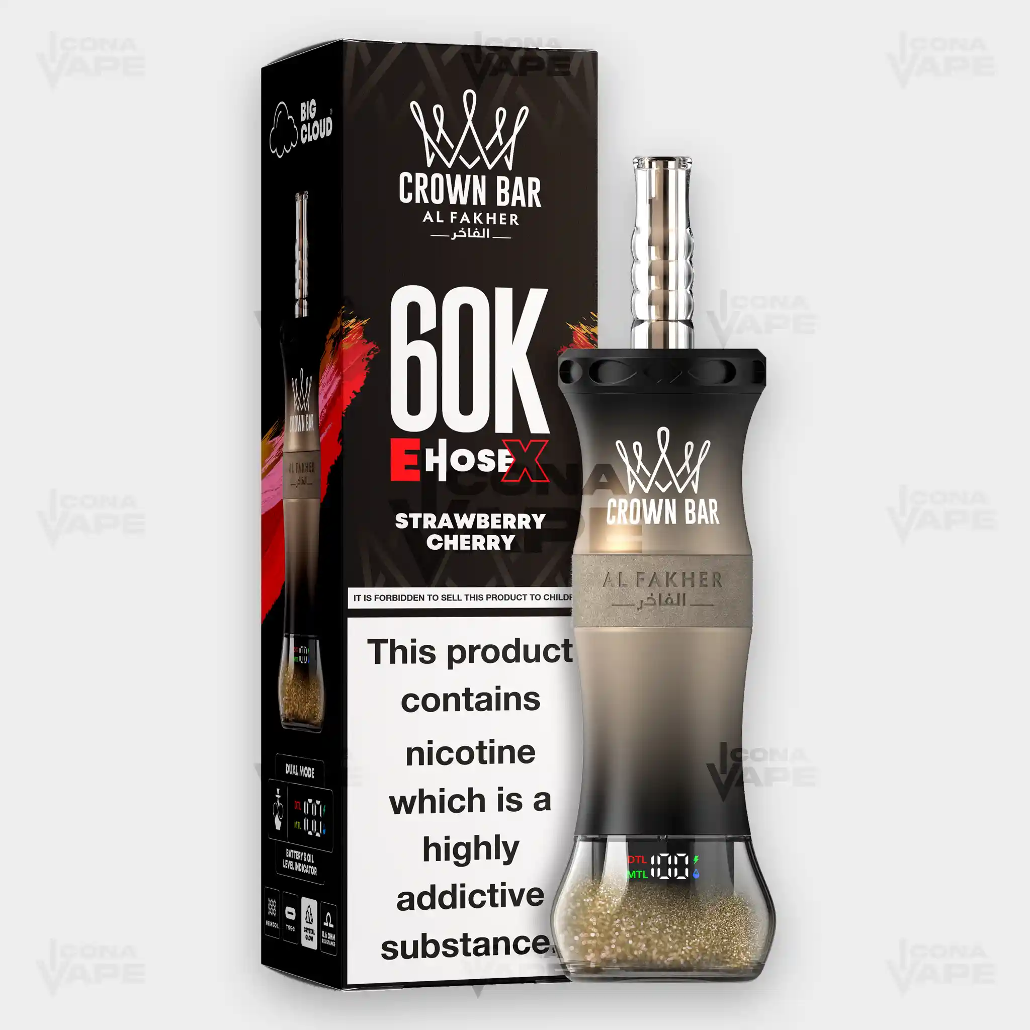 AL FAKHER CROWN BAR 60K E-HOSE X DISPOSABLE VAPE - Image 39