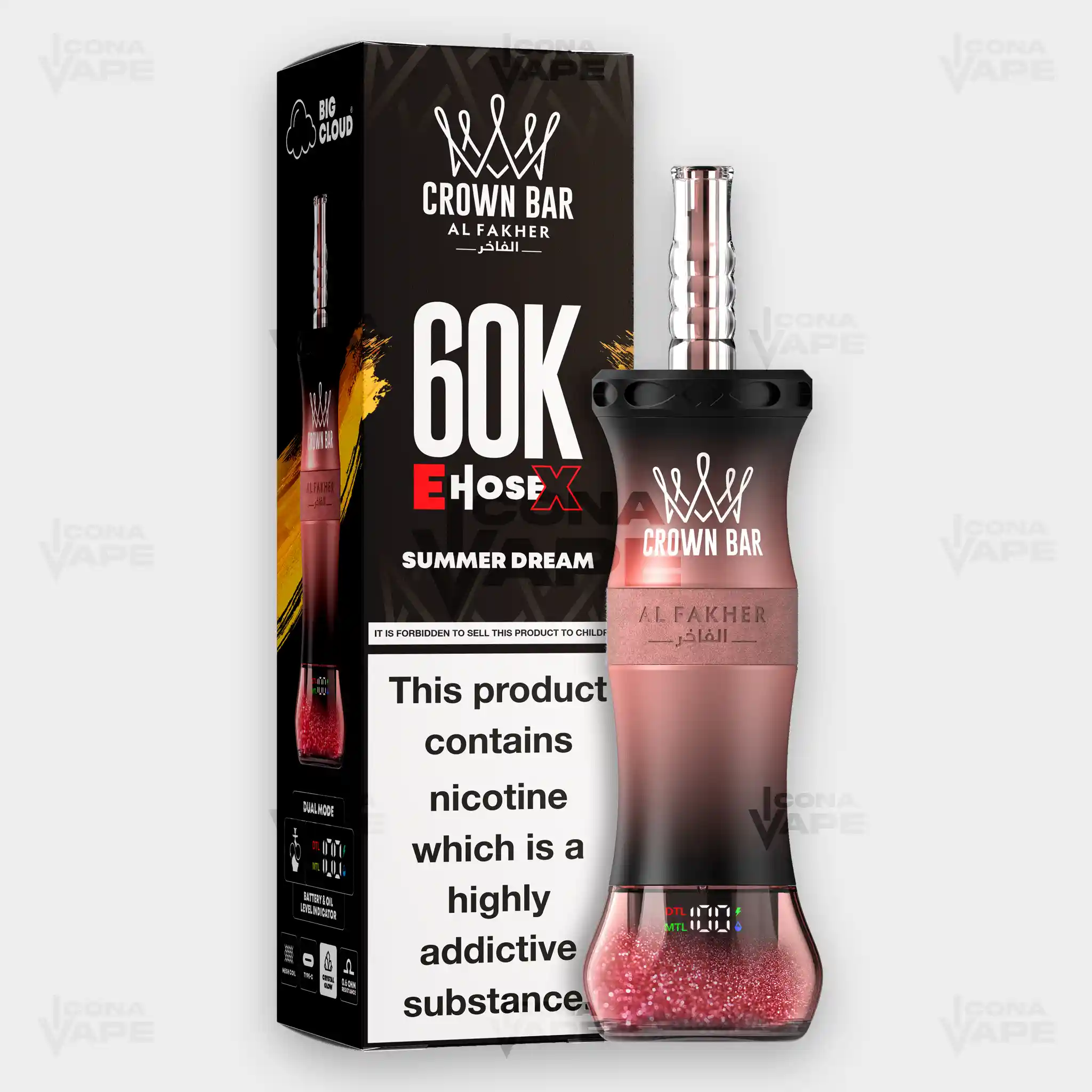 AL FAKHER CROWN BAR 60K E-HOSE X DISPOSABLE VAPE - Image 41