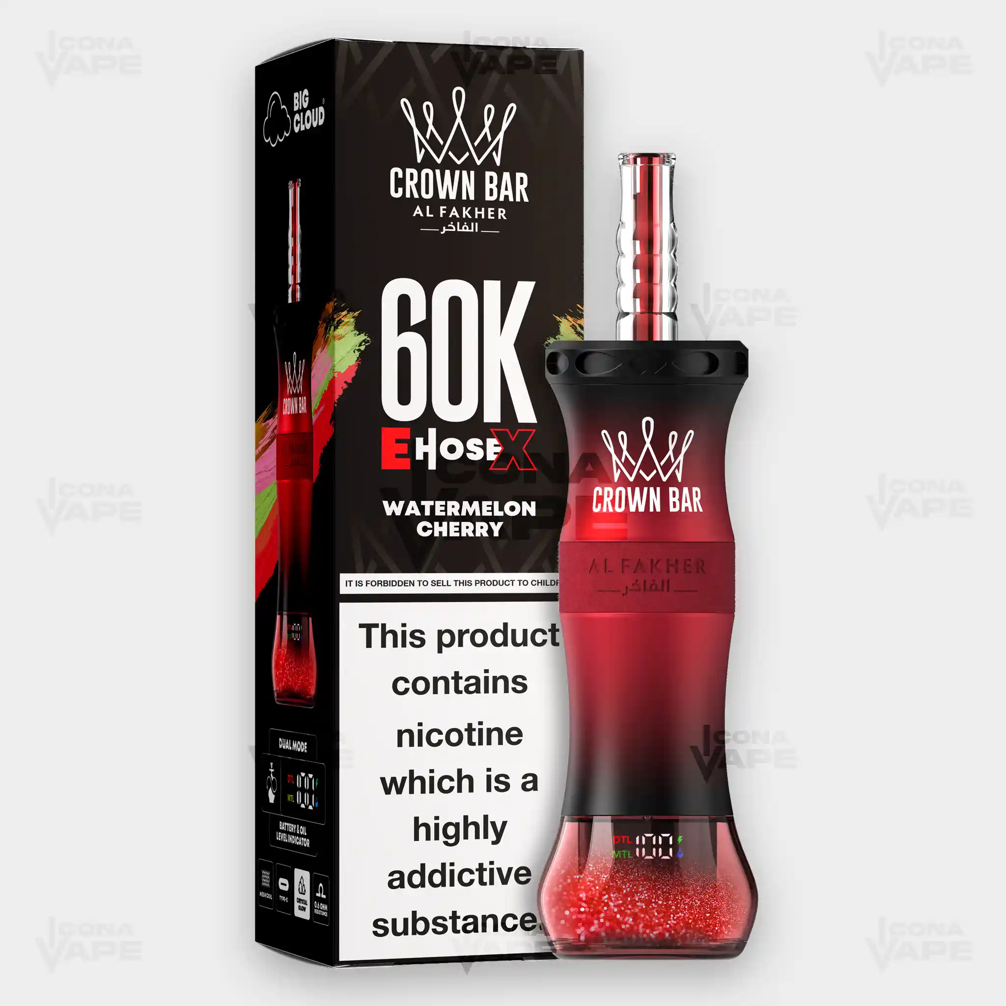 AL FAKHER CROWN BAR 60K E-HOSE X DISPOSABLE VAPE - Image 43