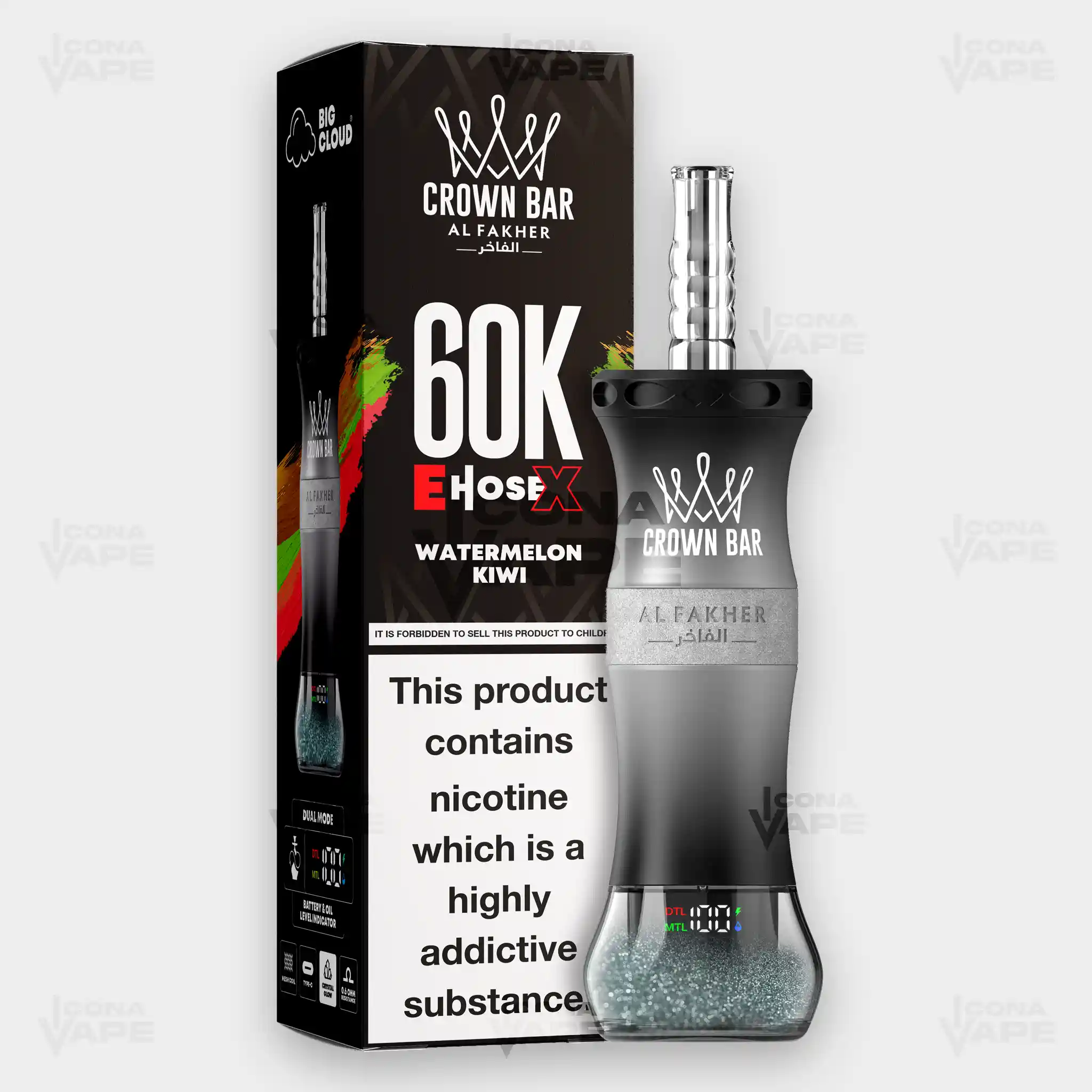 AL FAKHER CROWN BAR 60K E-HOSE X DISPOSABLE VAPE - Image 44