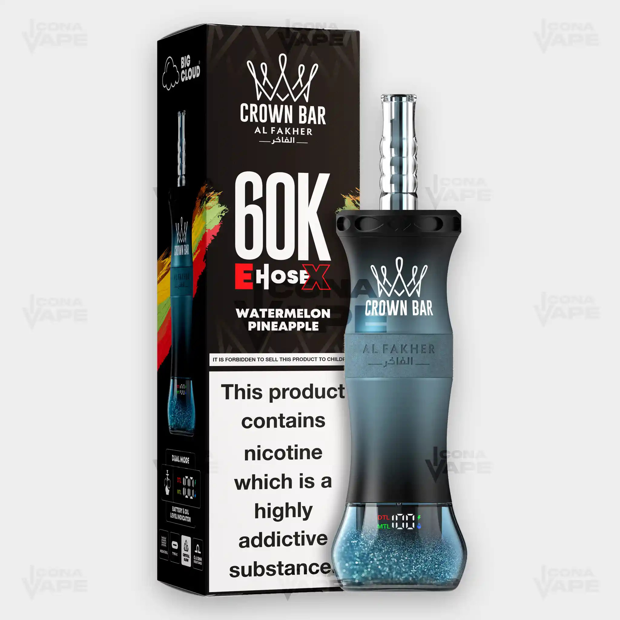 AL FAKHER CROWN BAR 60K E-HOSE X DISPOSABLE VAPE - Image 46