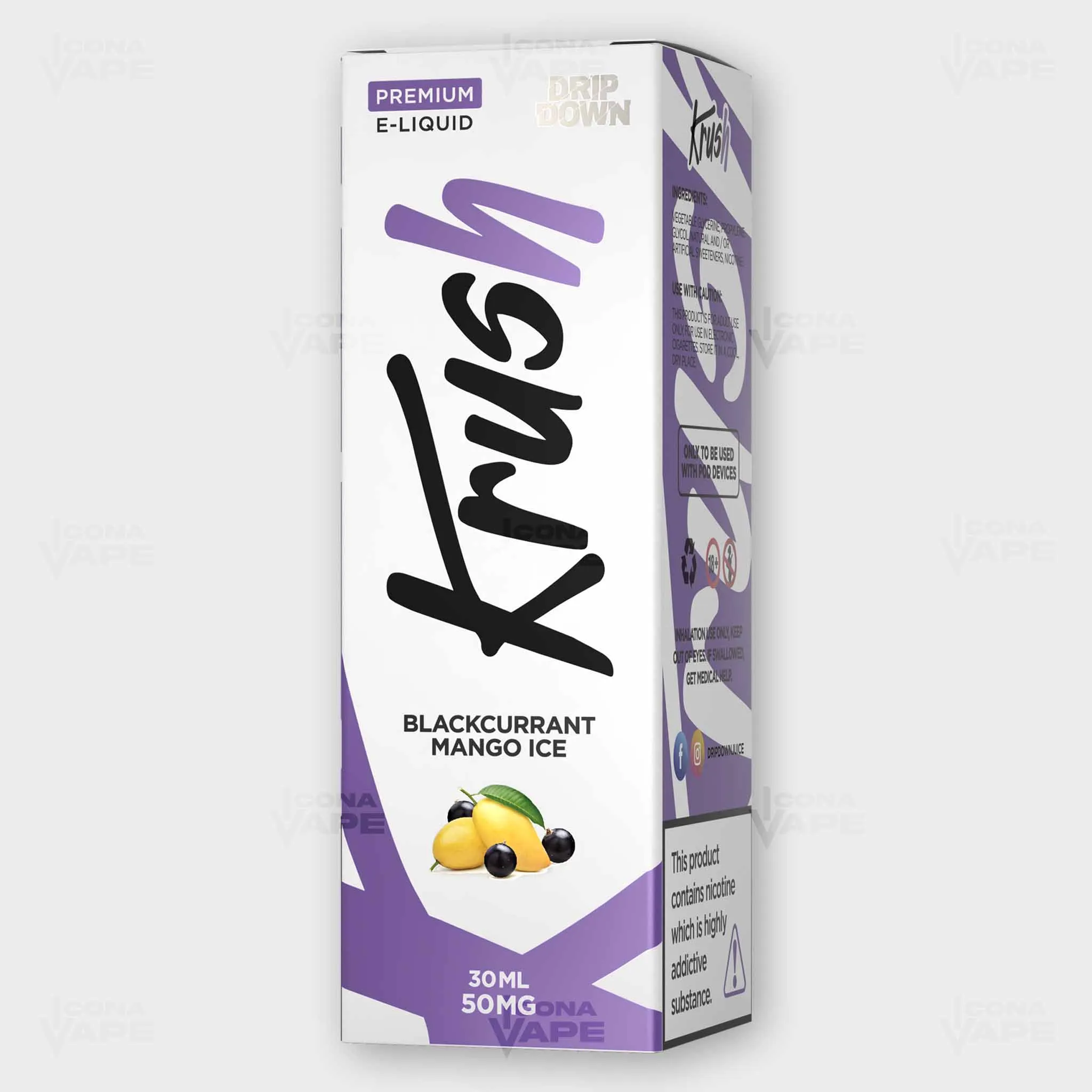 BLACKCURRANT MANGO ICE - DRIP DOWN KRUSH - 30ML - Image 2