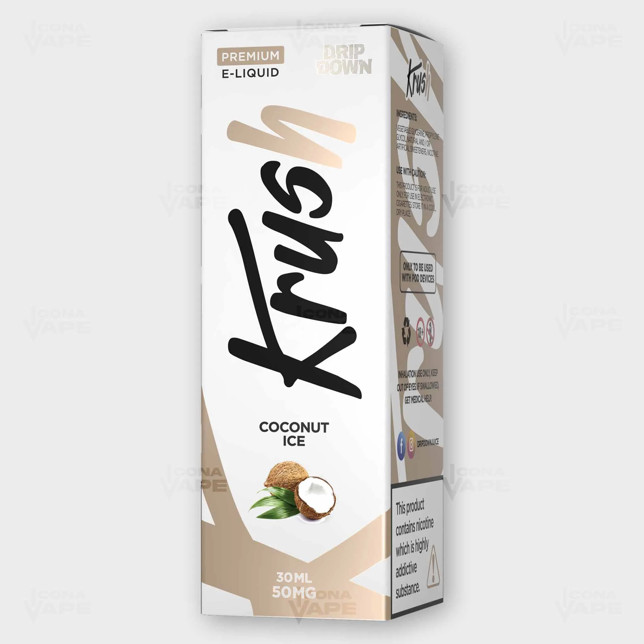 COCONUT ICE - DRIP DOWN KRUSH - 30ML - Image 2