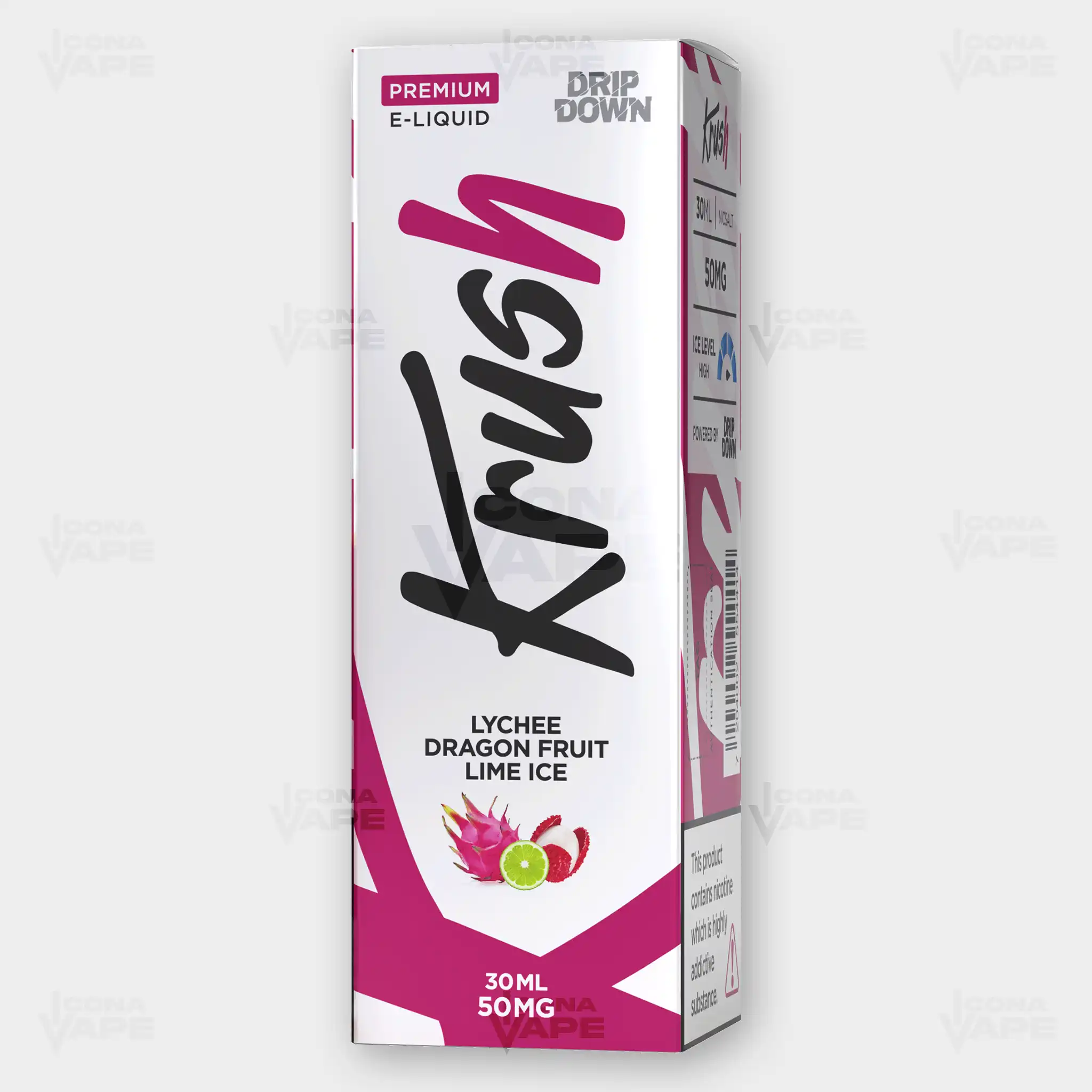 LYCHEE DRAGON FRUIT LIME ICE - DRIP DOWN KRUSH - 30ML - Image 2