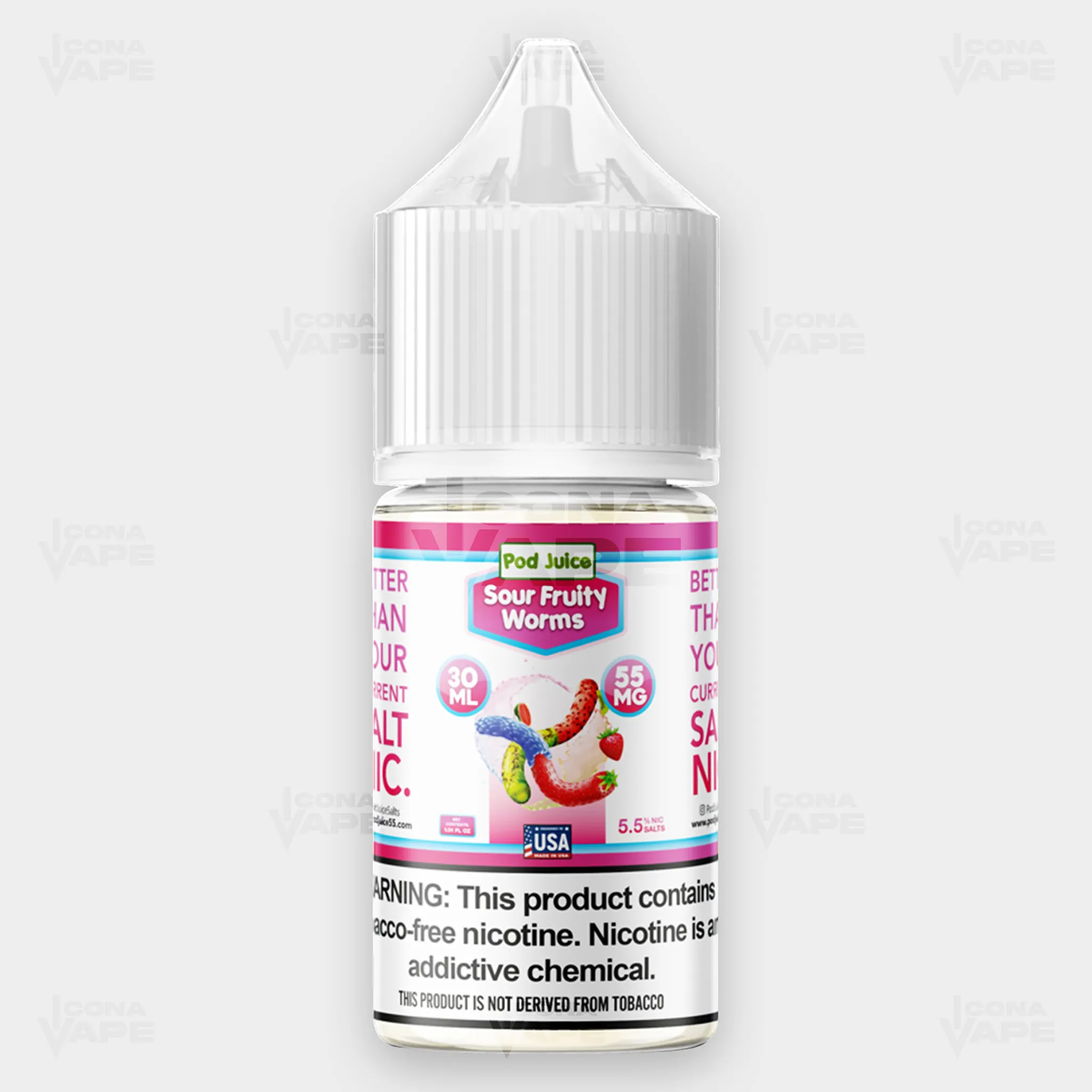 SOUR FRUITY WORMS - POD JUICE - 30ML