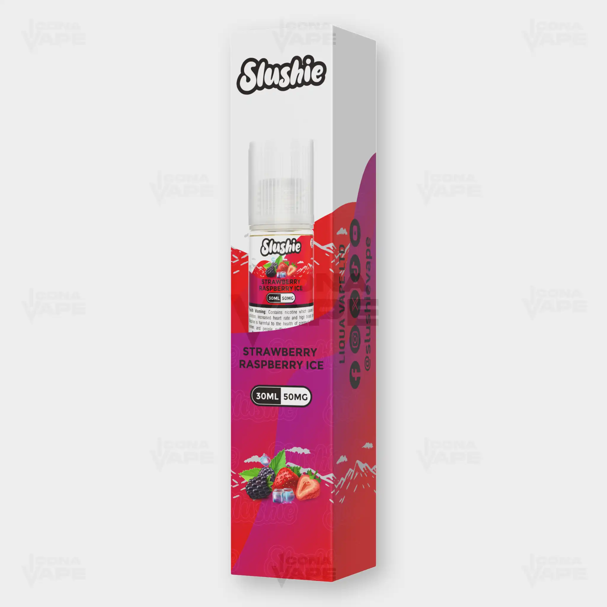 STRAWBERRY RASPBERRY ICE - SLUSHIE - 30ML - Image 2