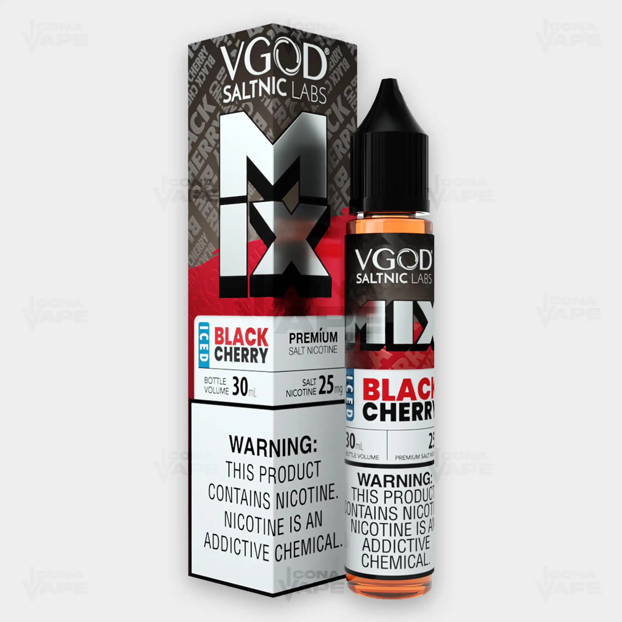 ICED BLACK CHERRY - VGOD SALTNIC MIX - 30ML - Image 2