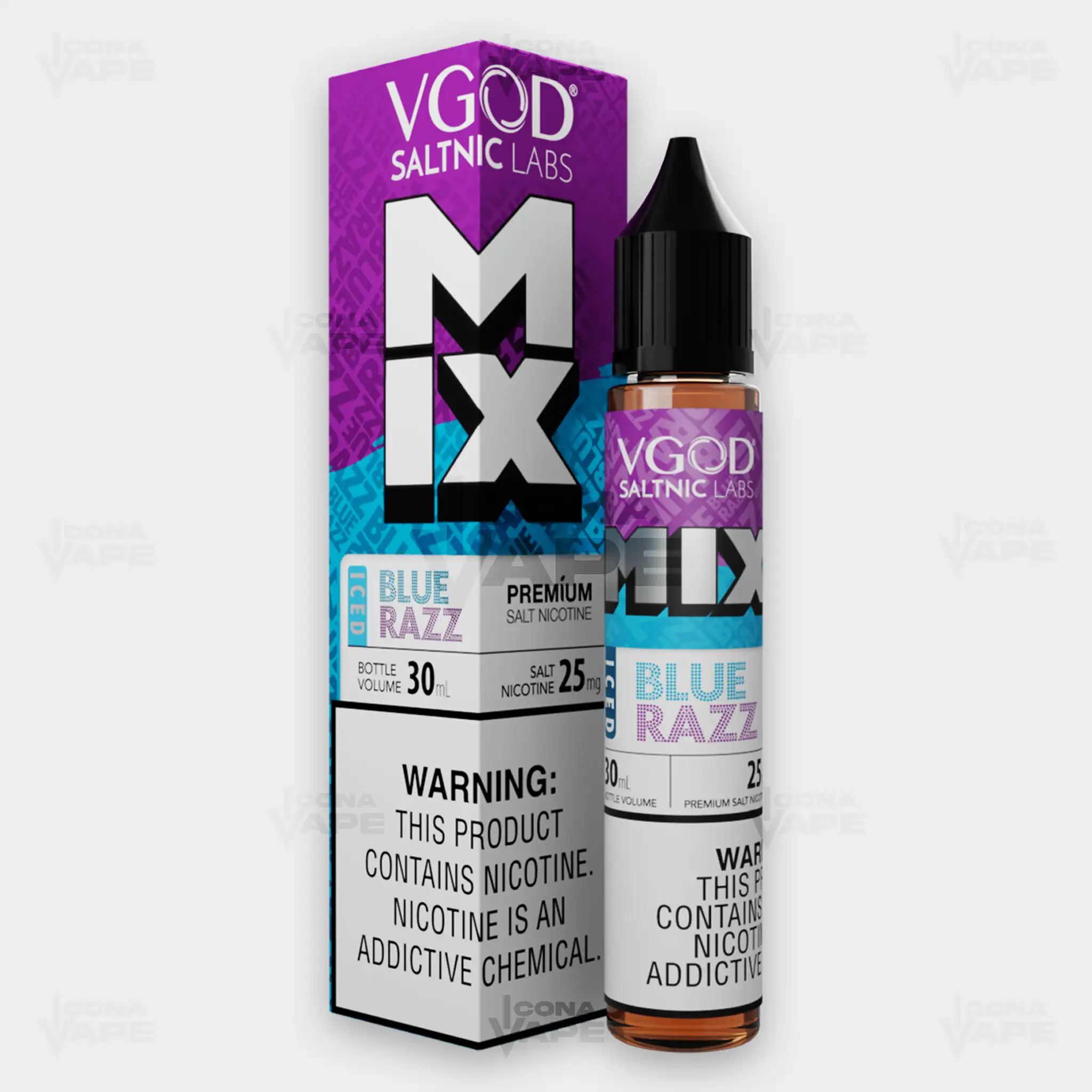 ICED BLUE RAZZ - VGOD SALTNIC MIX - 30ML - Image 2
