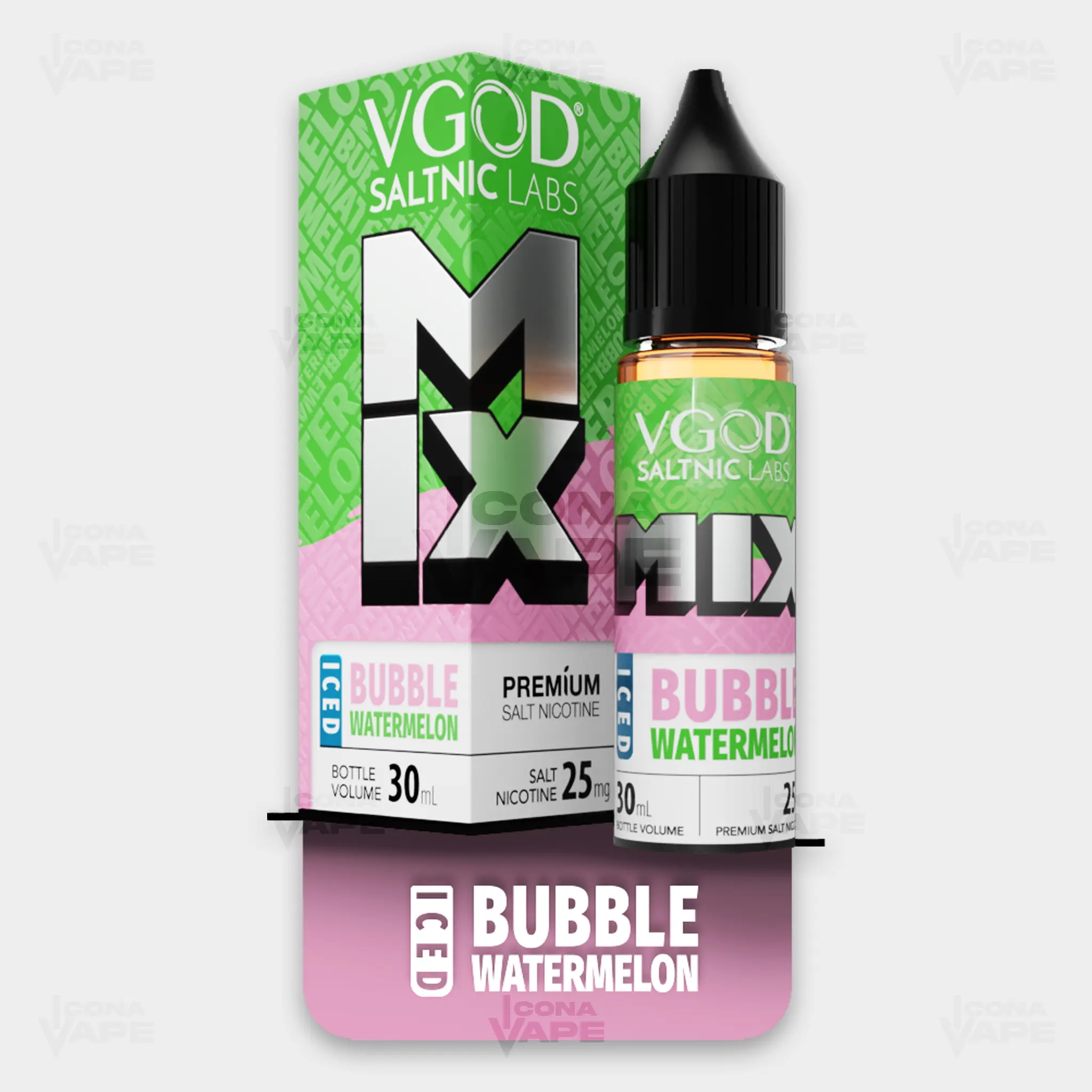 ICED BUBBLE WATERMELON - VGOD SALTNIC MIX - 30ML