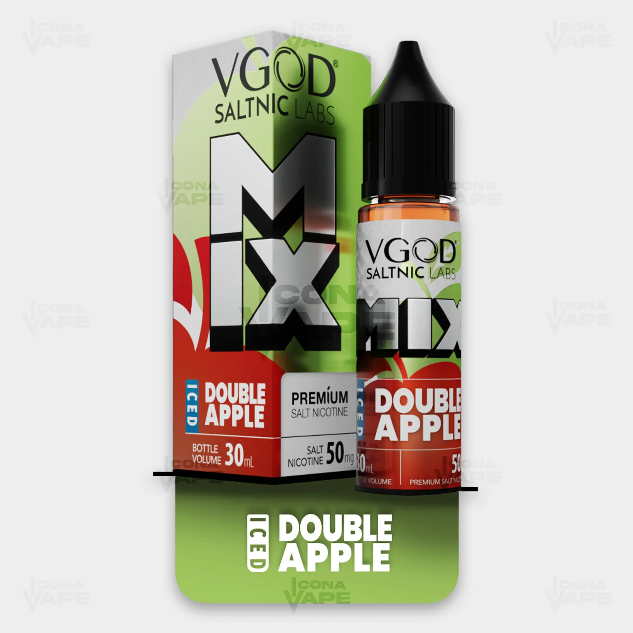 ICED DOUBLE APPLE - VGOD SALTNIC MIX - 30ML