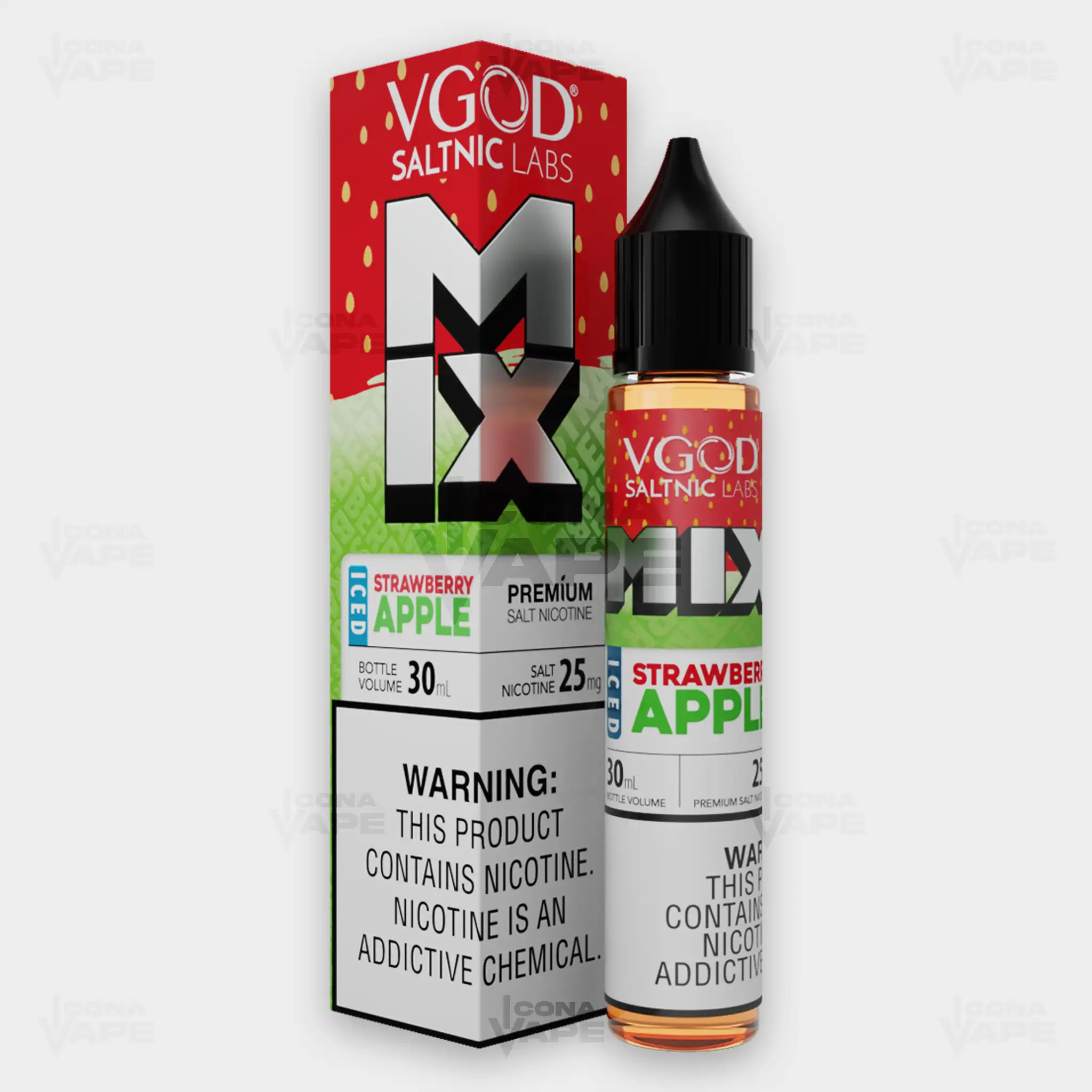 ICED STRAWBERRY APPLE - VGOD SALTNIC MIX - 30ML - Image 2