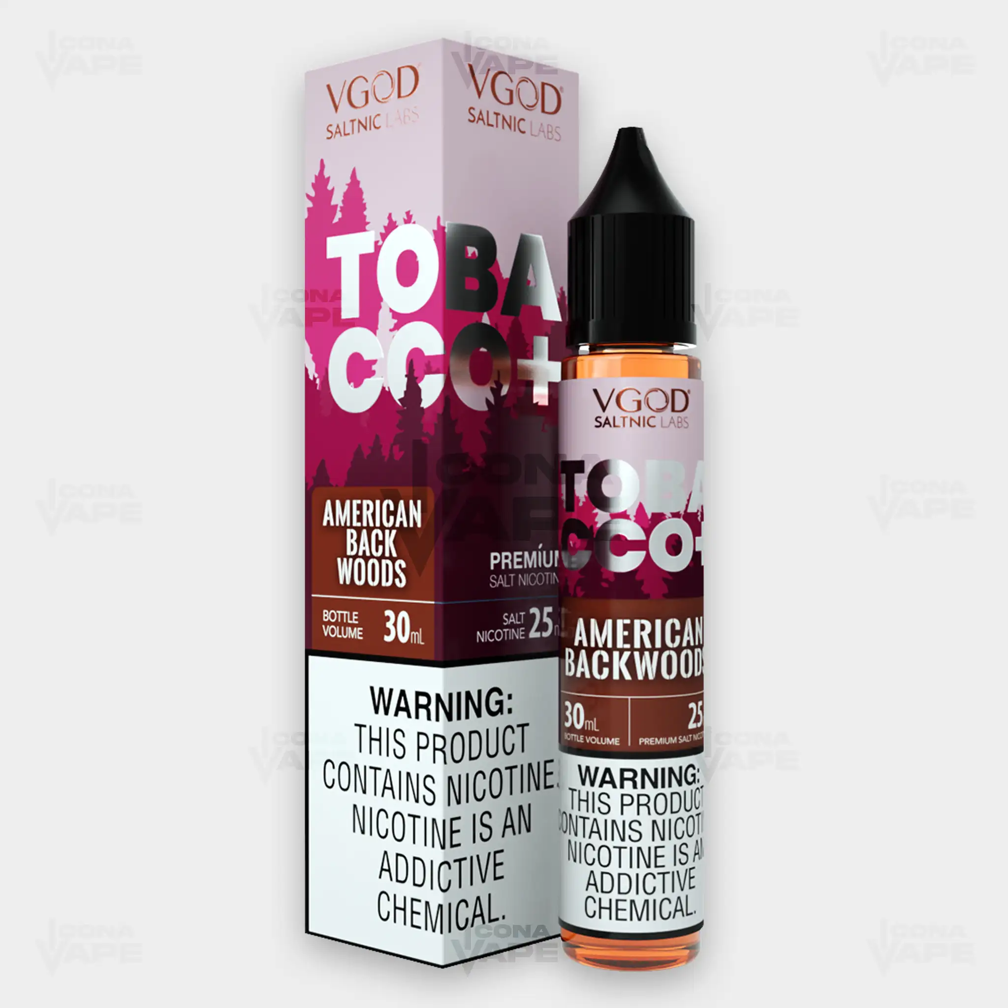 AMERICAN BACKWOODS - VGOD SALTNIC TOBACCO+ - 30ML - Image 2