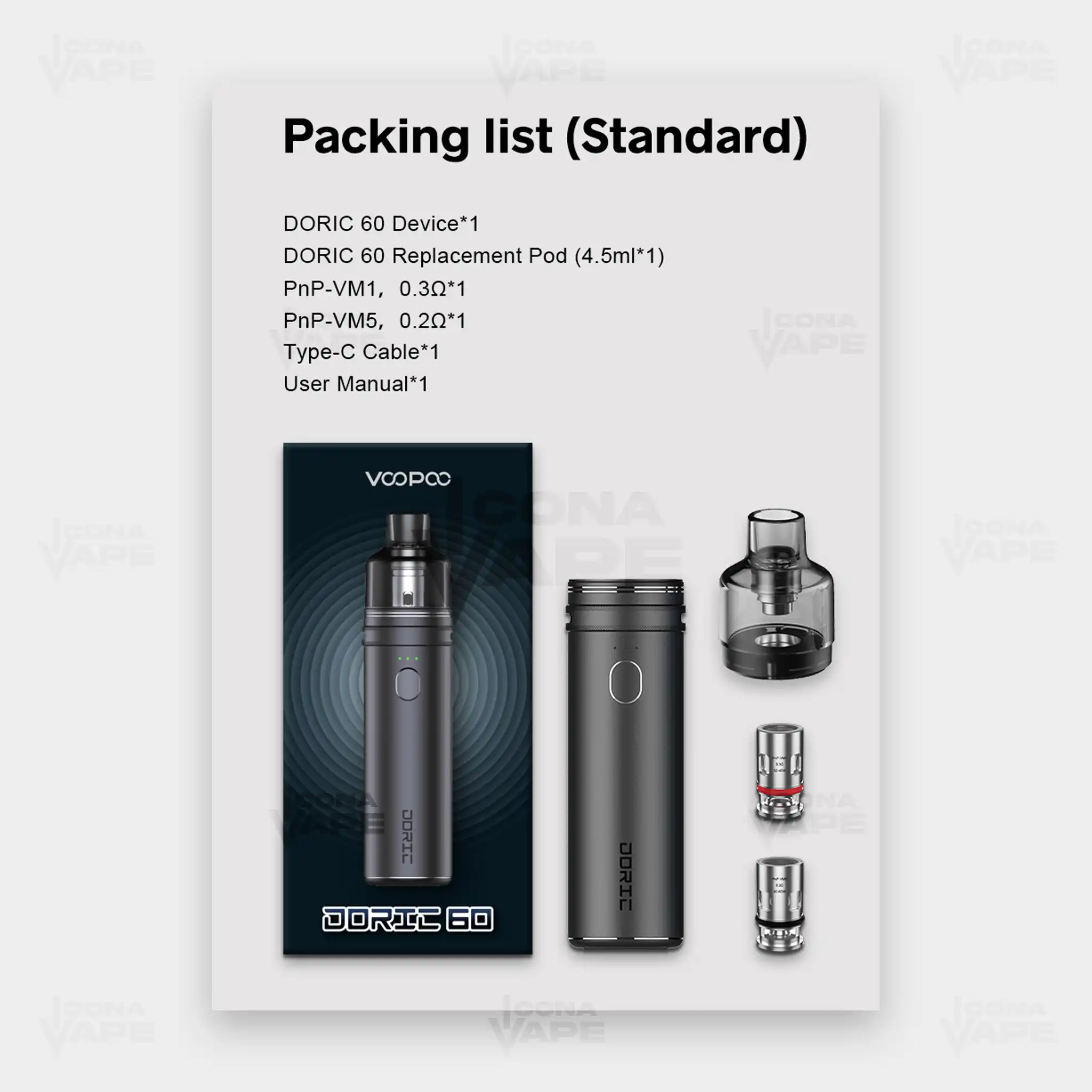 VOOPOO DORIC 60 POD KIT - Image 2